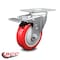 Service Caster 4 Inch Red Polyurethane Wheel Swivel Top Plate Caster with Total Lock Brake SCC-TTL20S414-PPUB-RED - alternate 6